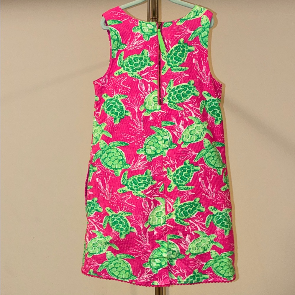 Tommy Bahama Girls’ Tropical Turtle Print Sleeveless Shift Dress - Picture 2 of 11